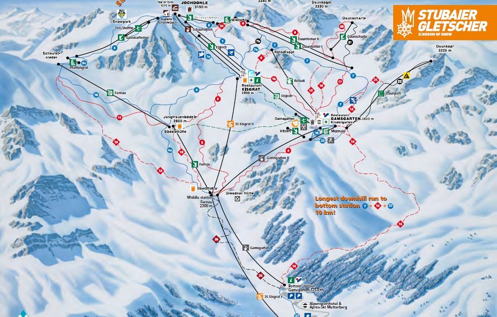 stubai ski map