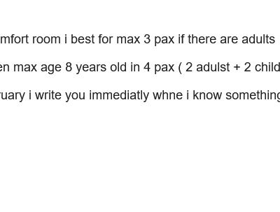 Comfort room 2-4pax